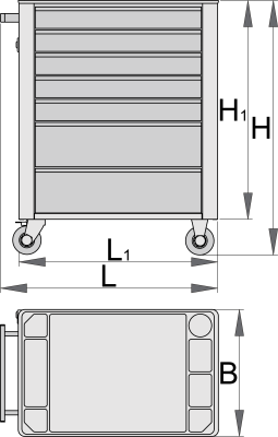 Carucior de scule EUROSTYLE UNIOR 612138 s